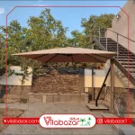 سایبان چتری پایه کنار مربع 4 در 4 متر (فلزی) - تصویر 3